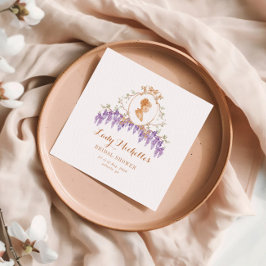 Vintages Wisteria Floral Regency Brautparty Serviette