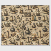 Vintages Witchcraft Books & Candles Muster Geschenkpapier (Flach)