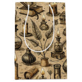 Vintages Witchcraft Books & Candles Muster Mittlere Geschenktüte (Vorderseite)