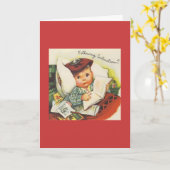 Vintages Wohlfühlen - Befolgen Sie die Anweisungen Karte (Gelbe Blume)