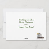 Vintages Wohnzimmer mit Christbaum Feiertagskarte (Rückseite)