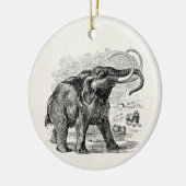 Vintages wolliges Mammut-personalisiertes Keramik Ornament (Links)