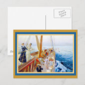 Vintages Women Yachting Postkarte (Vorne/Hinten)