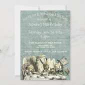 Vintages Wonderland Tee Party Geburtstag Einladung (Vorderseite)