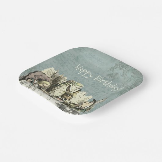 Vintages Wonderland Tee Party Pappteller (Gewinkelt)