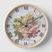 Vintages Wonderland Weißes Kaninchen II Uhr (Vorderseite)