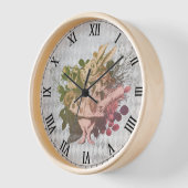 Vintages Wonderland Weißes Kaninchen II Uhr (Winkel)