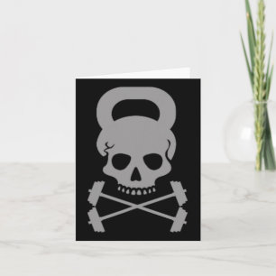 Vintages Workout für den Skull-Designer für Kettle Karte