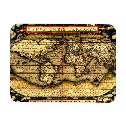 Vintages World Map Magnet (Horizontal)