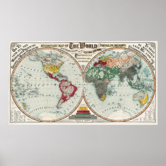 Vintages World Map Poster (Vorne)