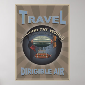 Vintages World Travel Poster von Dirigier Luft