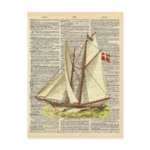 Vintages Wörterbuch Kunst Wasserschiff auf dem Oze