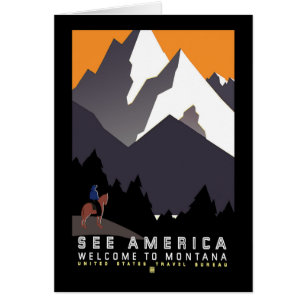 "Vintages WPA Montana Plakat "