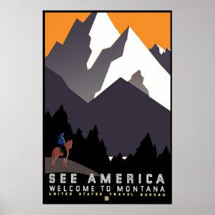 "Vintages WPA-Montana-Poster" Poster