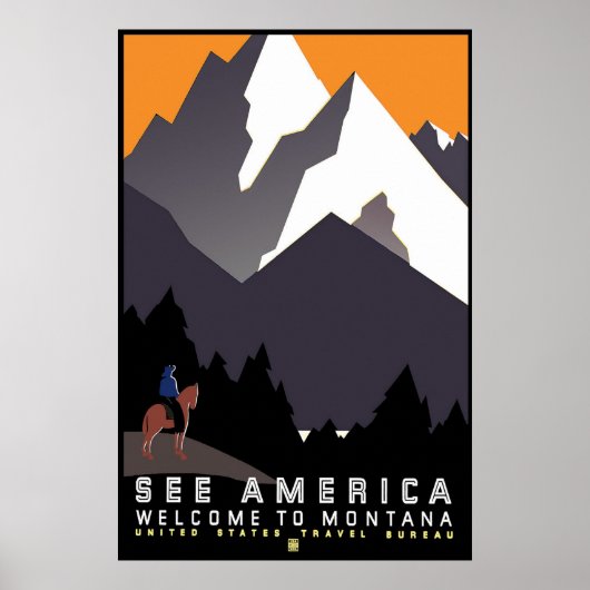 "Vintages WPA-Montana-Poster" Poster (Vorne)
