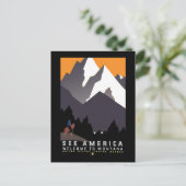 "Vintages WPA-Montana-Poster" Postkarte (Stehend Vorderseite)