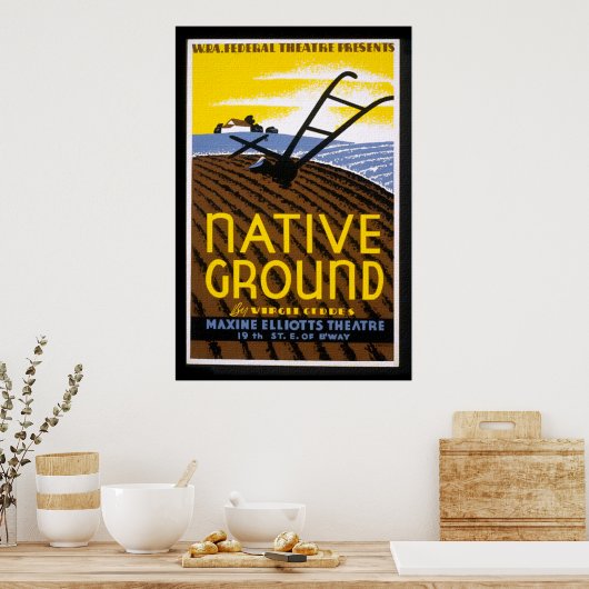Vintages WPA-Native Ground Poster drucken (Küche)