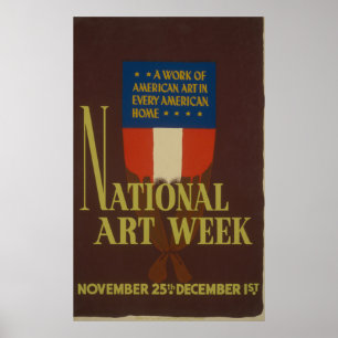 Vintages WPA-Poster der National Art Week Poster