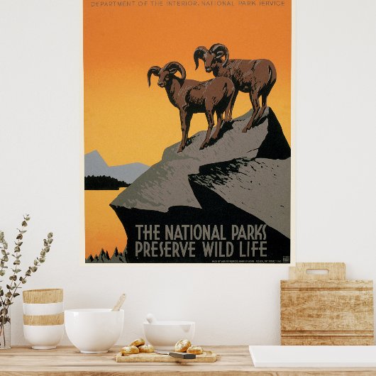 Vintages WPA-Poster für Naturparks Poster (Küche)