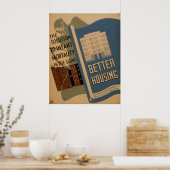 Vintages WPA-Poster mit besserem Wohnraum Poster (Küche)