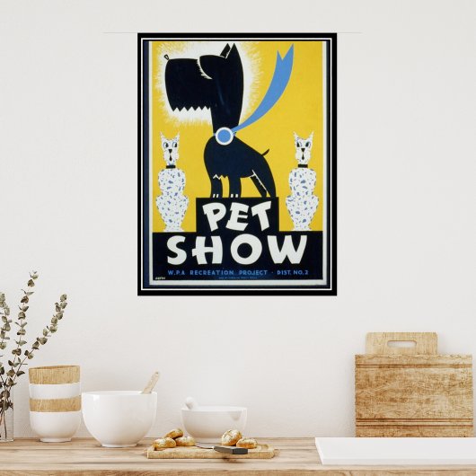 Vintages WPA Poster Pate Show (Küche)