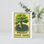 Vintages WPA-Poster "Protect Your Parks" Postkarte (Stehend Vorderseite)