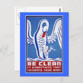 Vintages WPA-Poster reinigen Postkarte (Vorne/Hinten)