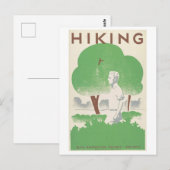 Vintages WPA-Wander-Poster Postkarte (Vorne/Hinten)