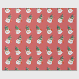Vintages Wrapper für die Santa Tasse Geschenkpapier