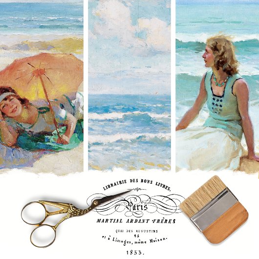 Vintages Wrapping-Papier für Frauen Geschenkpapier Set