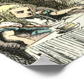 Vintages Wunderland Tee Party Rosa Poster (Ecke)