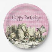 Vintages Wunderland Tee Rosa Party Teller (Vorderseite)