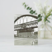 Vintages Wuppertal Floating Train Foto Postkarte (Stehend Vorderseite)