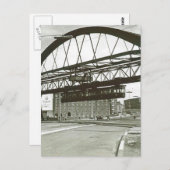 Vintages Wuppertal Floating Train Foto Postkarte (Vorne/Hinten)