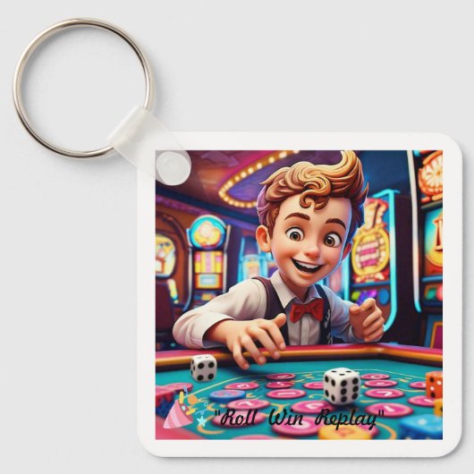 "Vintages Würfel" Schlüsselanhänger (Vorderseite)