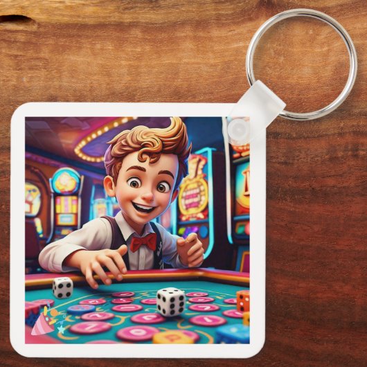 "Vintages Würfel" Schlüsselanhänger (Rückseite)