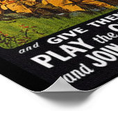 Vintages WW1 Britisches Fußballbataillon Poster (Ecke)