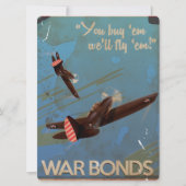 Vintages WW2 Classic Travel Poster Einladung (Vorderseite)