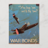 Vintages WW2 Classic Travel Poster Postkarte (Vorderseite)