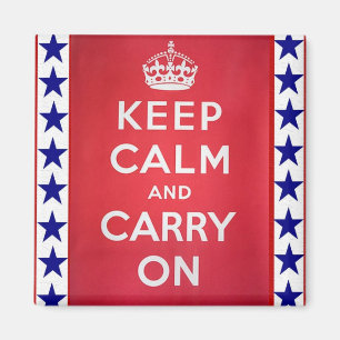 Vintages WW2 Ruhe bewahren und weiterführen Magnet