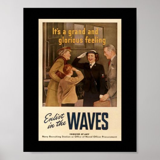 Vintages WW2 WAVES Poster (Vorne)