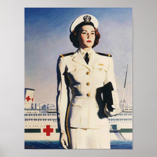 Vintages WW II Navy Nururposter Poster