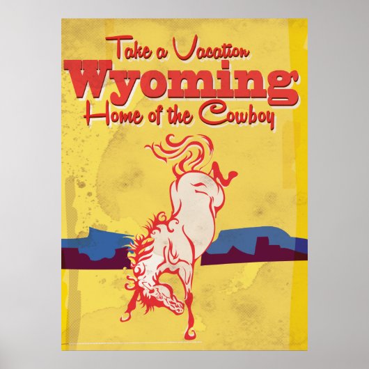 Vintages Wyoming Travel Poster (Vorne)
