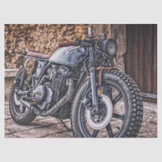 Vintages Yamaha-Motorrad-Dekoupage Seidenpapier