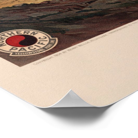 Vintages Yellowstone-Illustrationspopster Poster (Ecke)