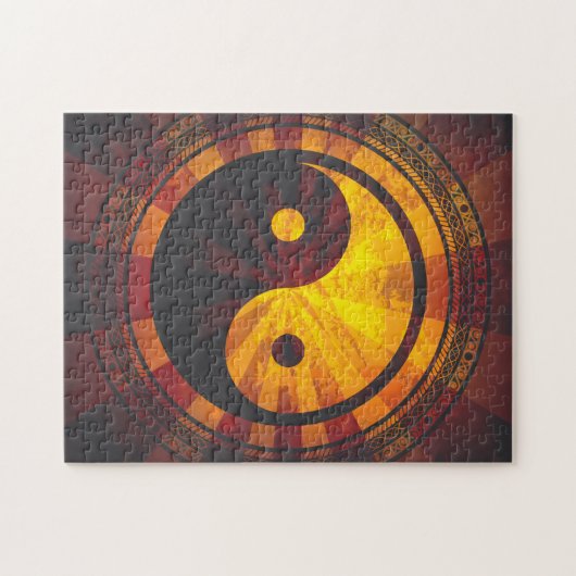 Vintages Yin Yang Symbol Puzzle (Horizontal)