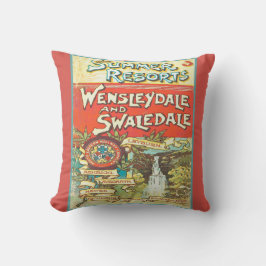 Vintages Yorkshire Railroad Touristenführerwerk Kissen
