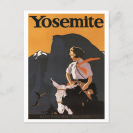 Vintages Yosemite Southern Pacific Poster von 1923 Postkarte