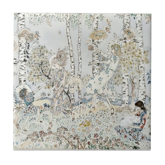 Vintages Youthe von Jessie Marion King Fliese (Vorderseite)