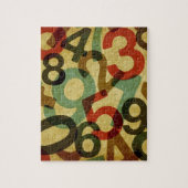 Vintages Zahlpuzzlespiel Puzzle (Vertikal)